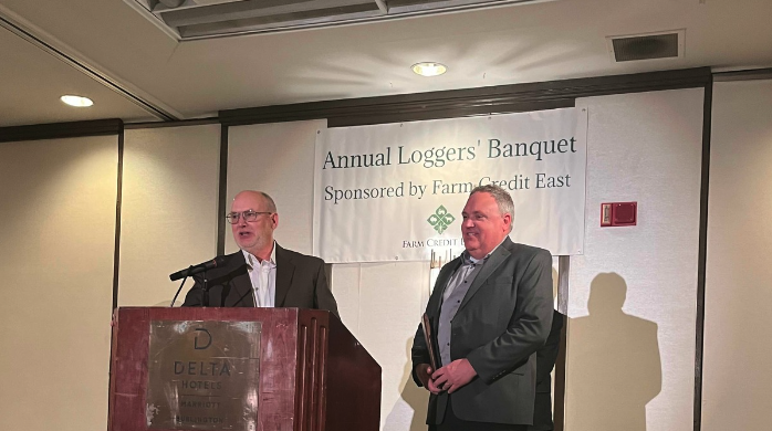 At this year’s annual Loggers’ Banquet, held last month in Burlington Vermont, the Northeastern Loggers’ Association presented awards in eight different categories. Every year NELA receives numerous nominations for outstanding loggers, sawmillers, educators, and advocates, and it’s always difficult to choose among an exceptional group of industry professionals. Winners are selected by NELA’s awards committee from nominations by peers.